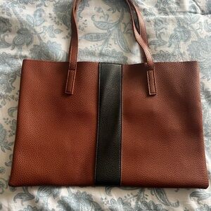 Vince Camuto Brown and Black Tote Bag